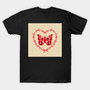 barbed wire butterfly T-Shirt